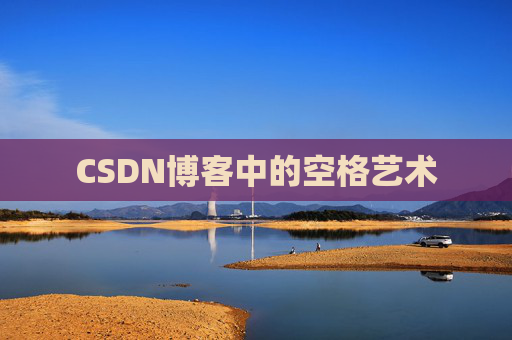 CSDN博客中的空格艺术